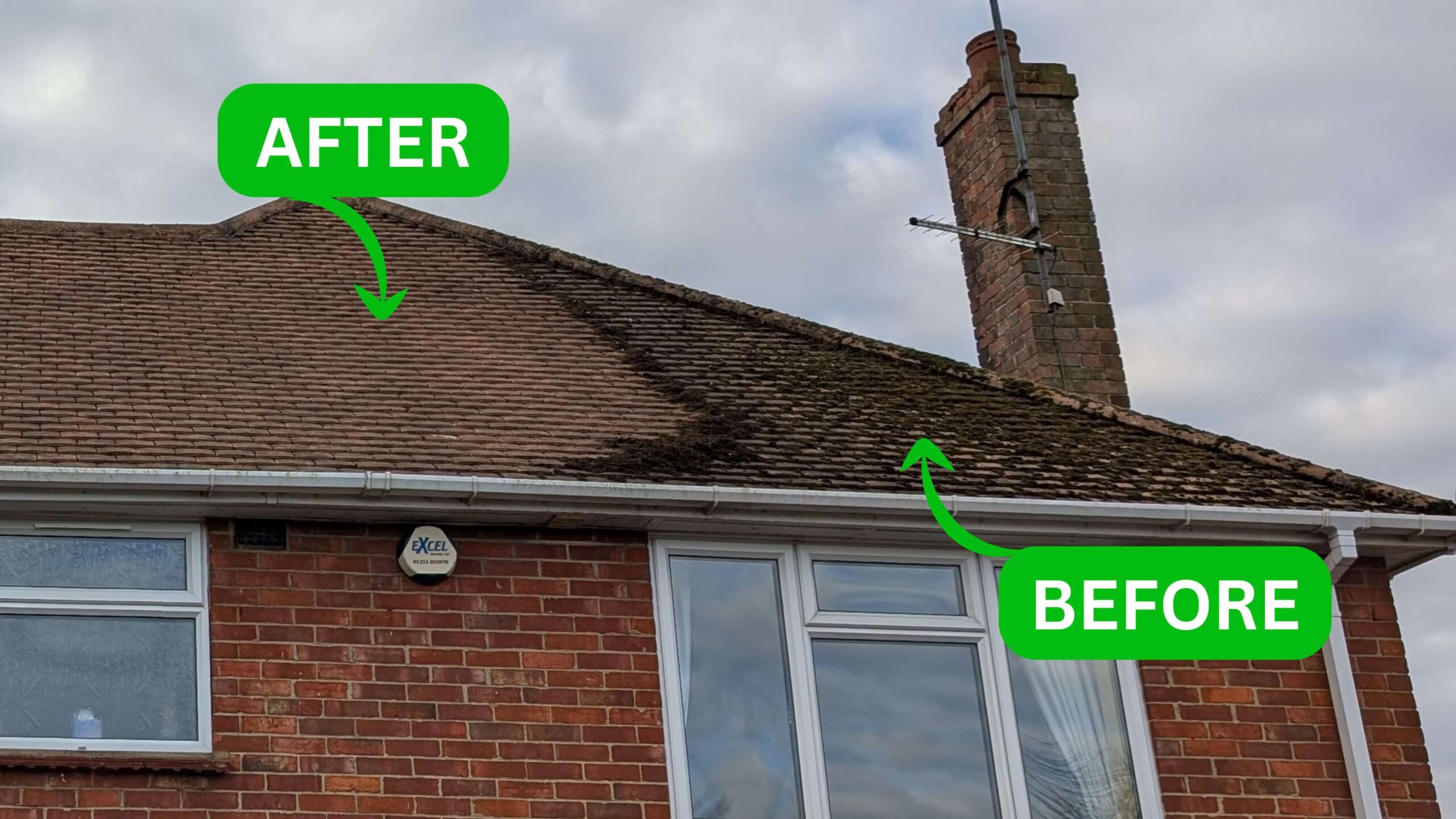 Removing roof moss Removing roof moss